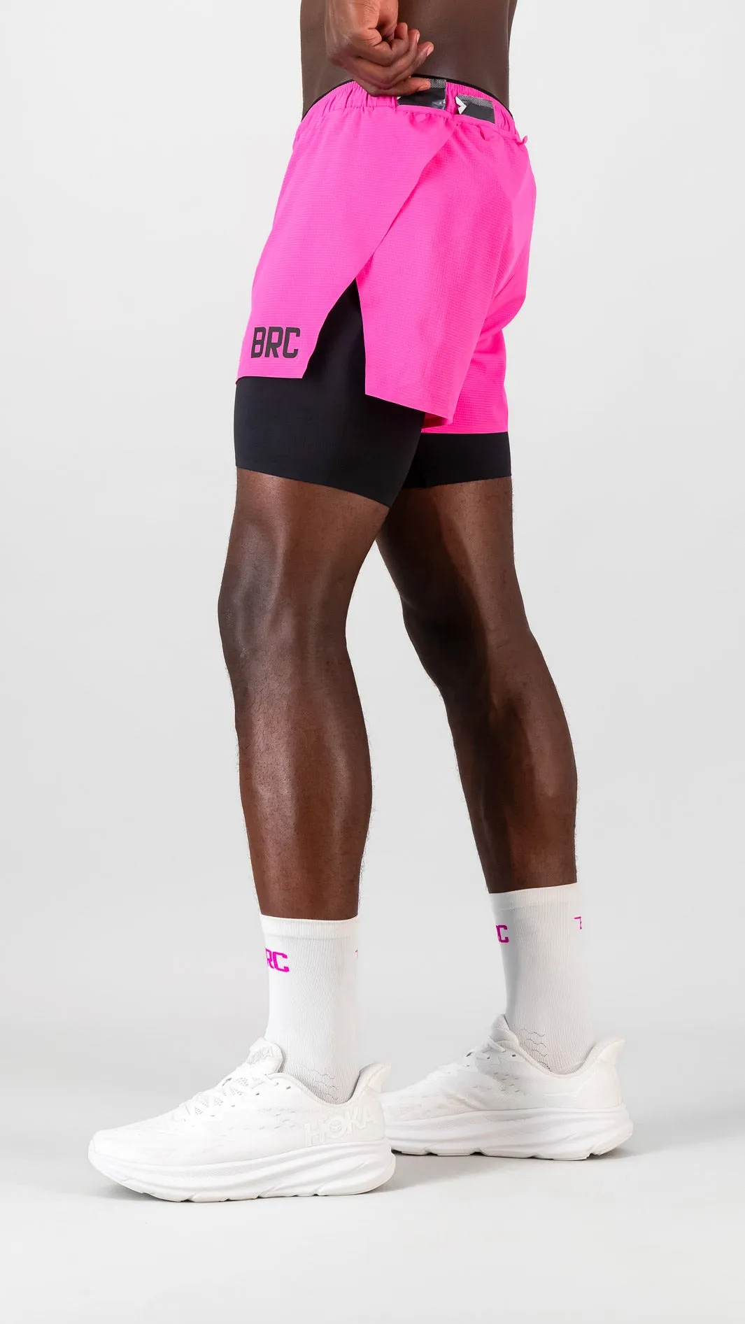 SprintRacer Men's 2-in-1 Pro Shorts - Electric Pink