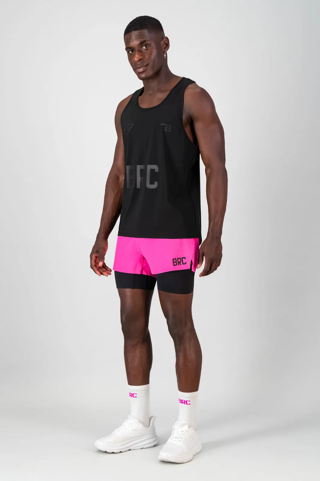 SprintRacer Men's 2-in-1 Pro Shorts - Electric Pink
