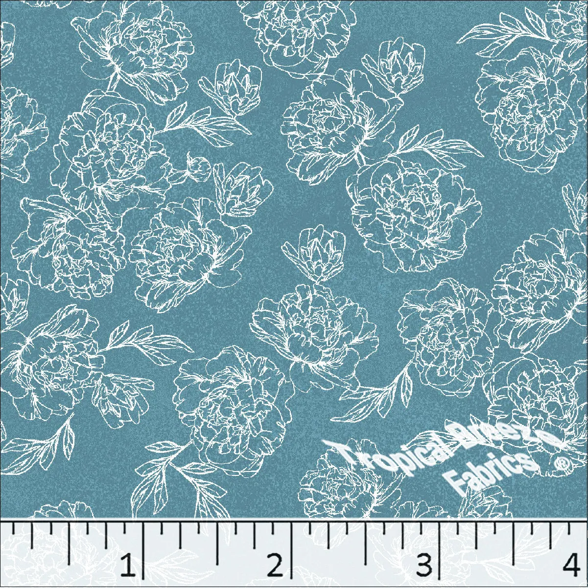 Standard Weave Large Floral Poly Cotton Dress Fabric 6082