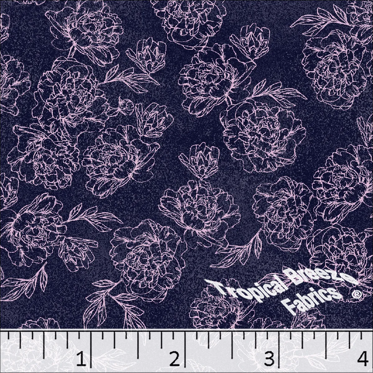 Standard Weave Large Floral Poly Cotton Dress Fabric 6082