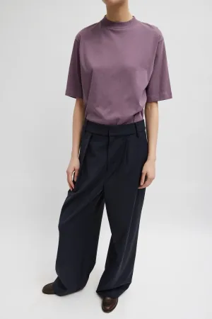 Tibi Mock Neck Unisex T-Shirt - Plumish