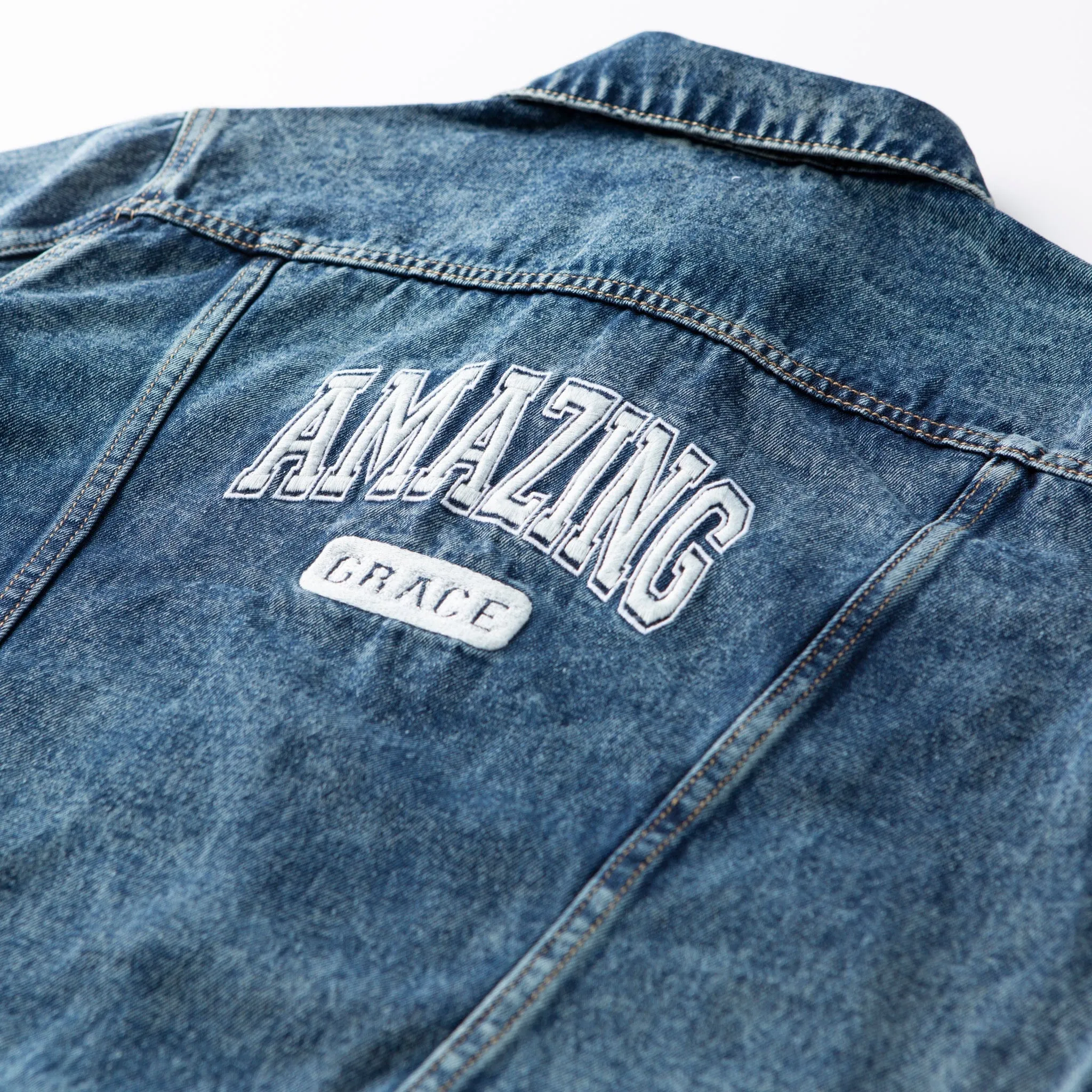 Vintage Washed Amazing Grace Denim Jacket - 39