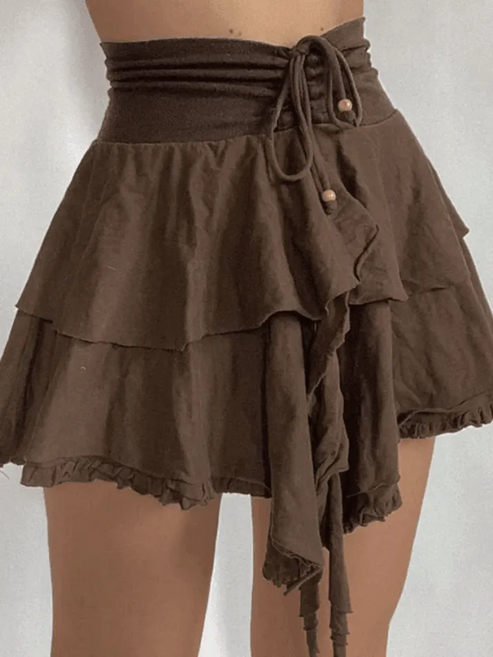 Wenkouban-nye outfits Vintage Lace High Waist Mini Skirts 2025 fashion trends y2k style party club outfits