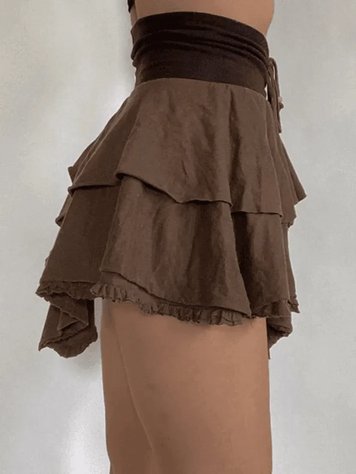 Wenkouban-nye outfits Vintage Lace High Waist Mini Skirts 2025 fashion trends y2k style party club outfits