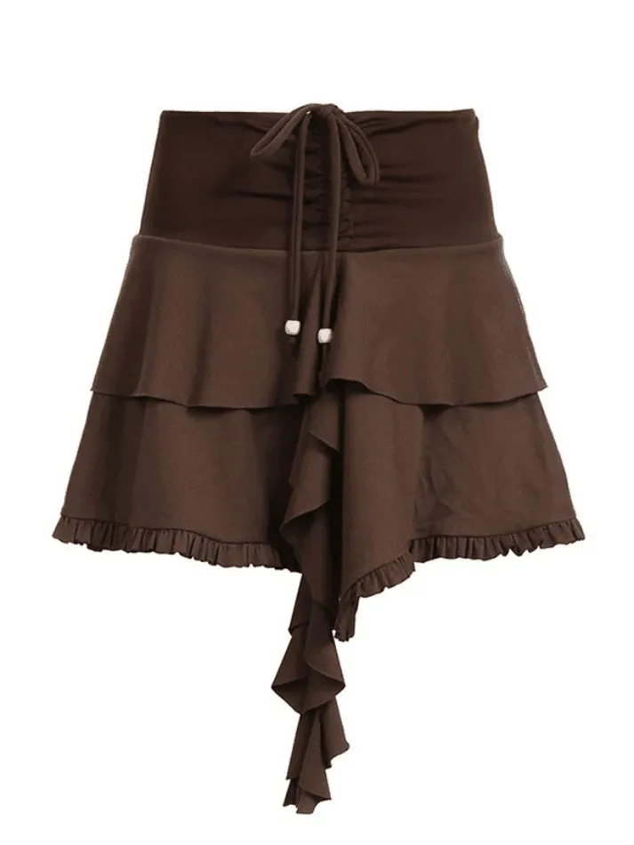 Wenkouban-nye outfits Vintage Lace High Waist Mini Skirts 2025 fashion trends y2k style party club outfits