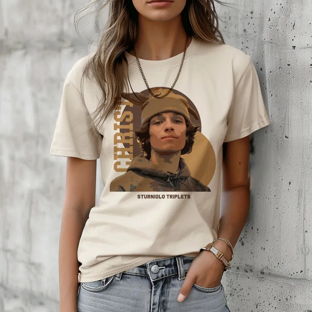 Y2K-Inspired Sturniolo Triplets Graphic Tee for Women - Trendy Casual Streetwear Top with Fun Cartoon Design