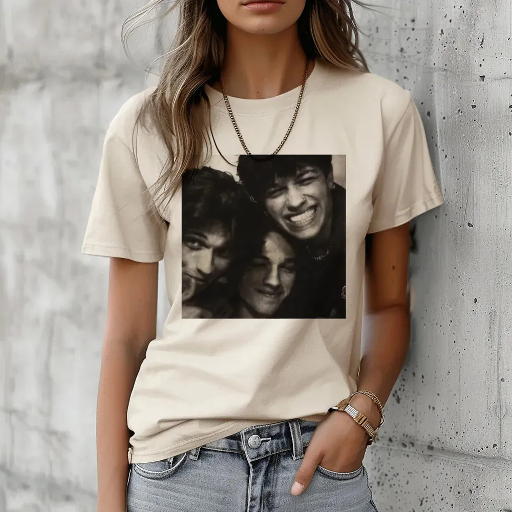 Y2K-Inspired Sturniolo Triplets Graphic Tee for Women - Trendy Casual Streetwear Top with Fun Cartoon Design