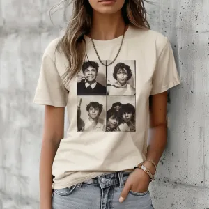 Y2K-Inspired Sturniolo Triplets Graphic Tee for Women - Trendy Casual Streetwear Top with Fun Cartoon Design