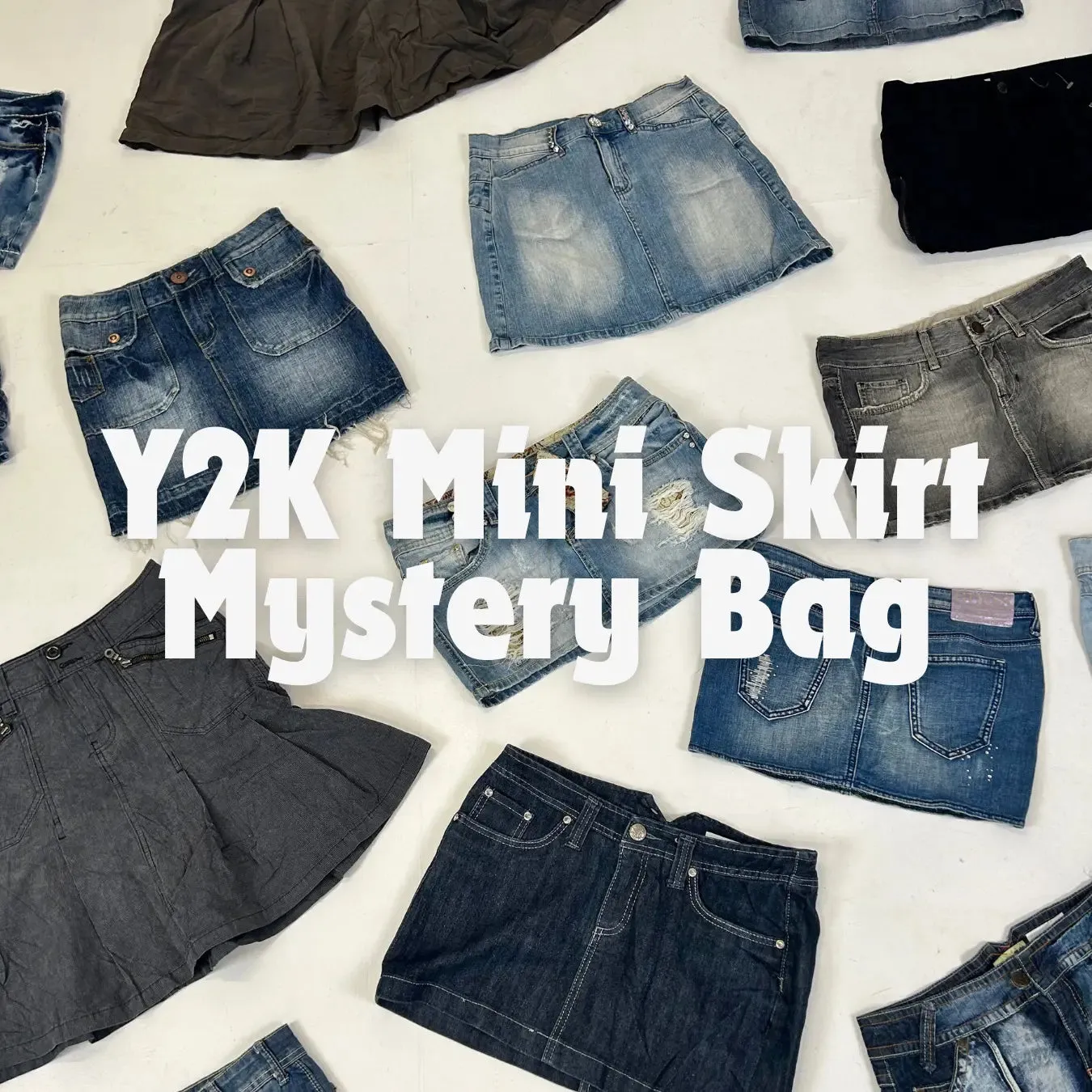 Y2K Mini Denim Skirt - Vintage Mystery Box