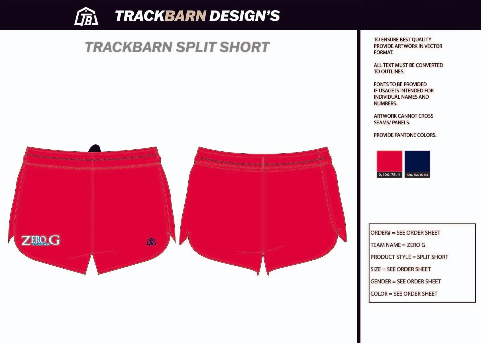 Zero-G- Mens Split Track Short